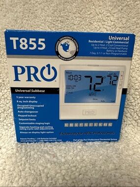 Pro1 T855 Programmable Thermostat NEW IN BOX